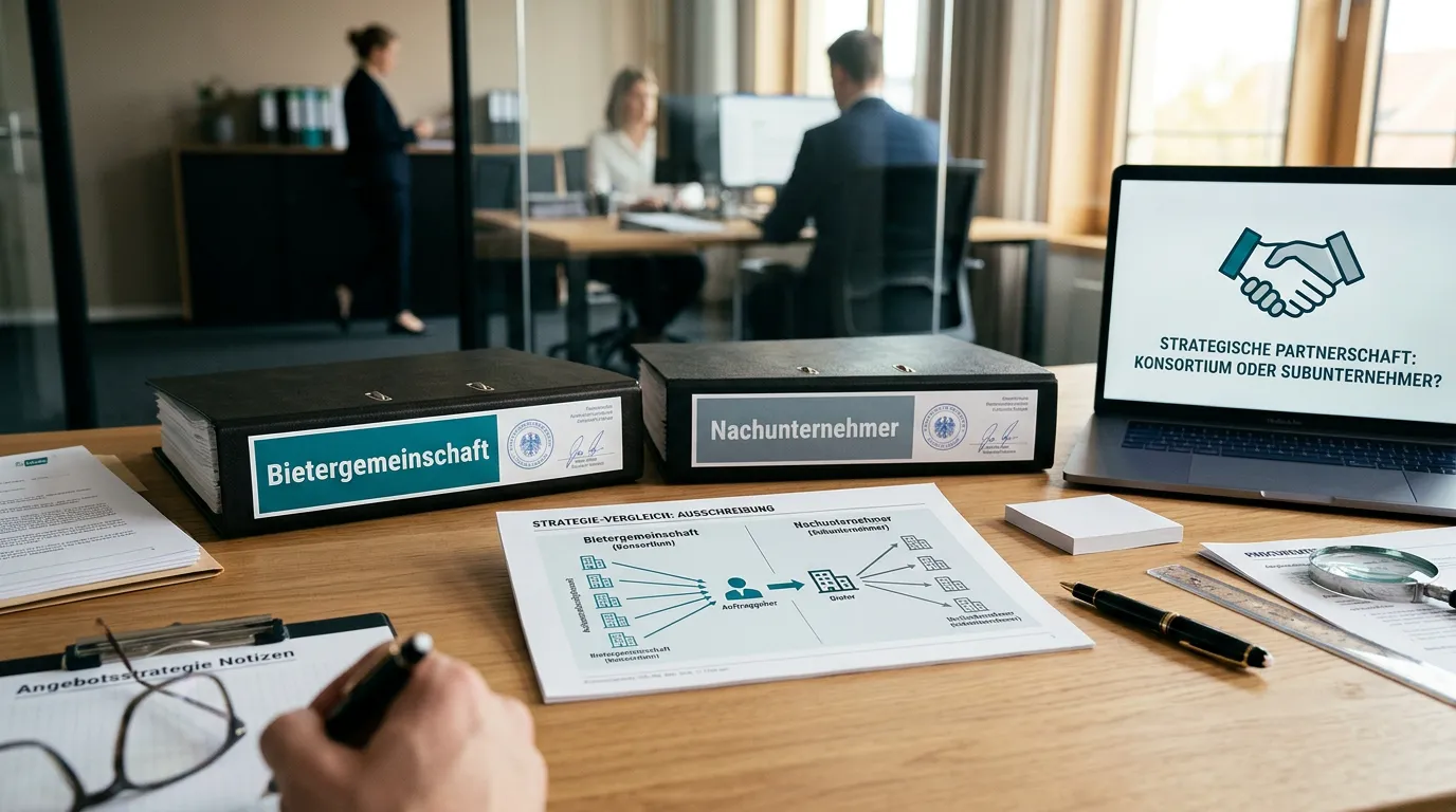 Zwei Unternehmen verbinden ihre Kompetenzen für ein gemeinsames Angebot im öffentlichen Markt.